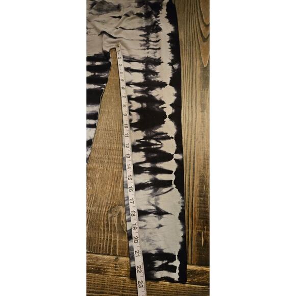 Womens Seamless Leggings Medium Large Gray Black Tie Dye Mid Rise Soft Pull On - Picture 10 of 10